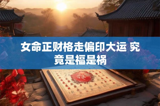 女命正财格走偏印大运 究竟是福是祸