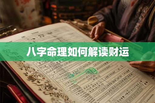 八字命理如何解读财运