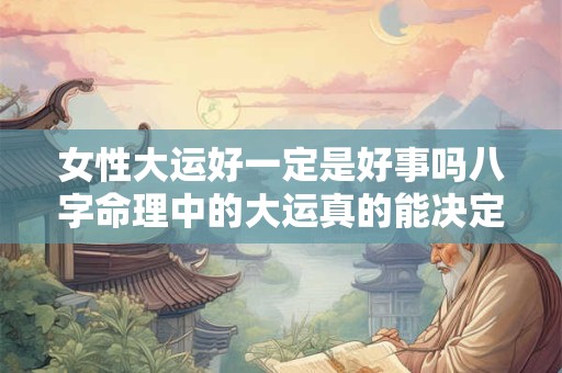 女性大运好一定是好事吗八字命理中的大运真的能决定一切吗