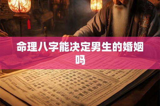 命理八字能决定男生的婚姻吗