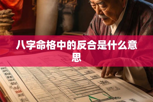 八字命格中的反合是什么意思