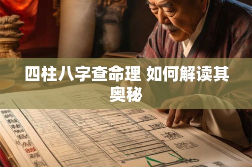 四柱八字查命理 如何解读其奥秘