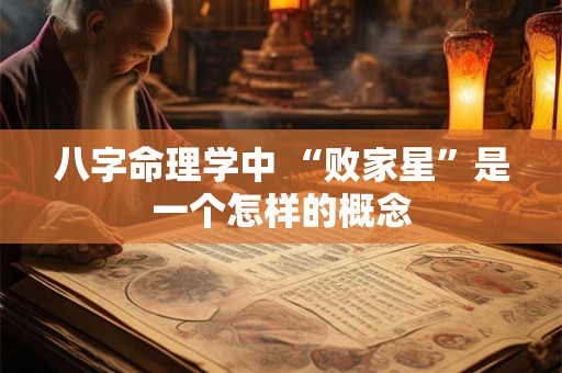 八字命理学中 “败家星”是一个怎样的概念