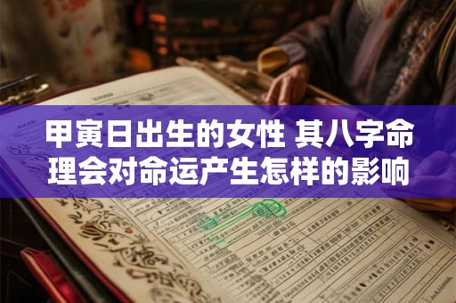 甲寅日出生的女性 其八字命理会对命运产生怎样的影响呢