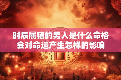 时辰属猪的男人是什么命格会对命运产生怎样的影响