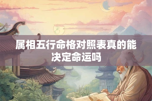 属相五行命格对照表真的能决定命运吗