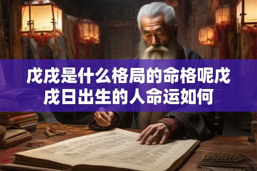 戊戌是什么格局的命格呢戊戌日出生的人命运如何