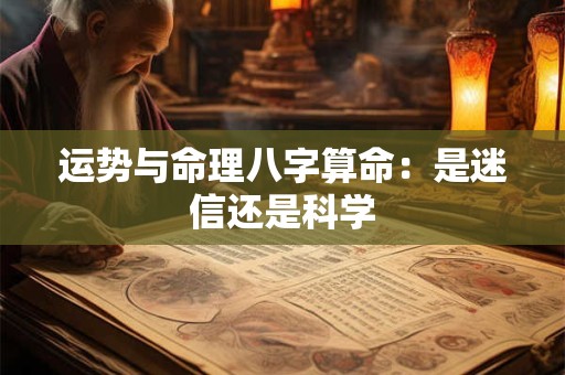运势与命理八字算命：是迷信还是科学
