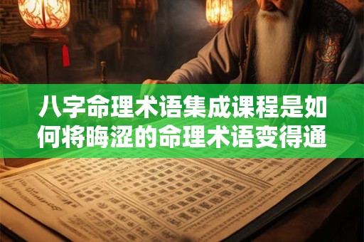 八字命理术语集成课程是如何将晦涩的命理术语变得通俗易懂的