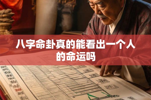 八字命卦真的能看出一个人的命运吗