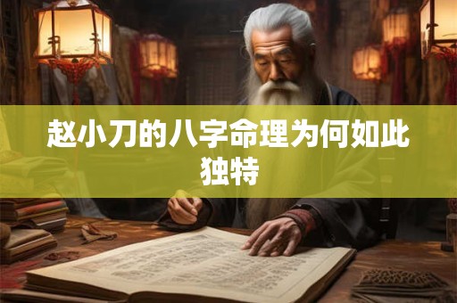 赵小刀的八字命理为何如此独特