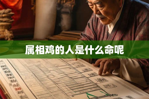 属相鸡的人是什么命呢