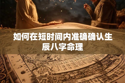 如何在短时间内准确确认生辰八字命理