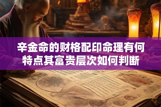 辛金命的财格配印命理有何特点其富贵层次如何判断