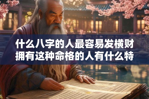 什么八字的人最容易发横财拥有这种命格的人有什么特点