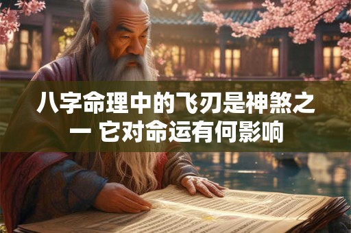 八字命理中的飞刃是神煞之一 它对命运有何影响