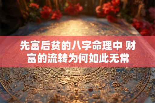 先富后贫的八字命理中 财富的流转为何如此无常