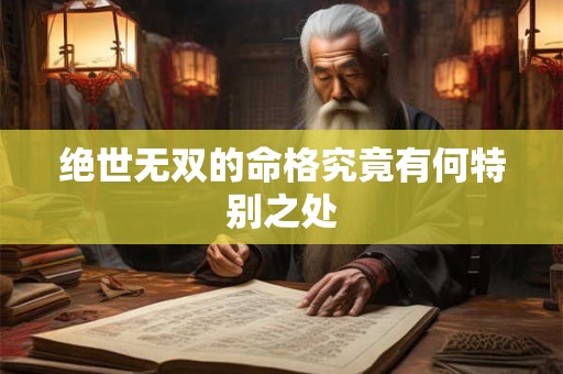 绝世无双的命格究竟有何特别之处