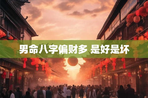 男命八字偏财多 是好是坏