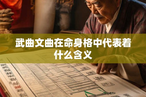 武曲文曲在命身格中代表着什么含义