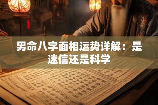 男命八字面相运势详解：是迷信还是科学