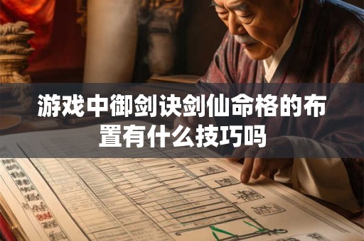 游戏中御剑诀剑仙命格的布置有什么技巧吗