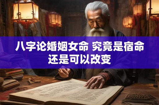 八字论婚姻女命 究竟是宿命还是可以改变