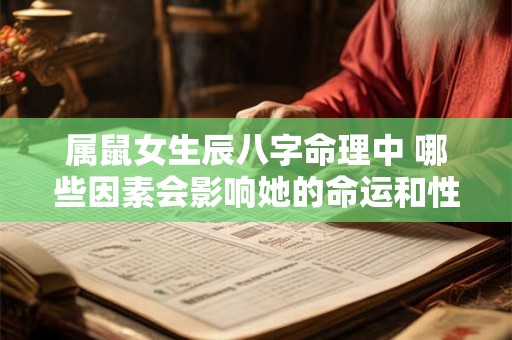 属鼠女生辰八字命理中 哪些因素会影响她的命运和性格