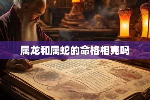 属龙和属蛇的命格相克吗