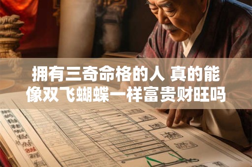 拥有三奇命格的人 真的能像双飞蝴蝶一样富贵财旺吗