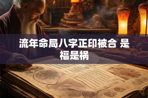 流年命局八字正印被合 是福是祸