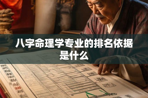 八字命理学专业的排名依据是什么