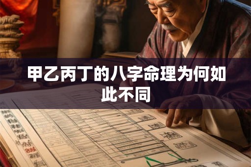 甲乙丙丁的八字命理为何如此不同