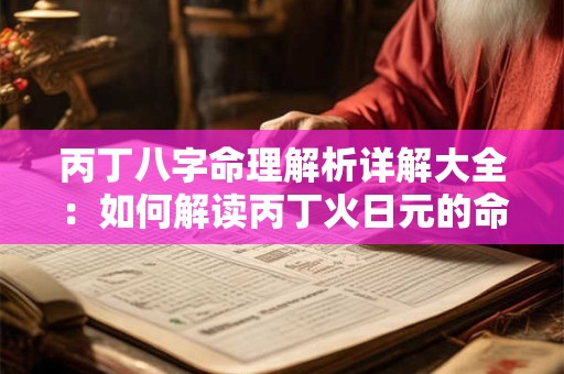 丙丁八字命理解析详解大全：如何解读丙丁火日元的命运密码