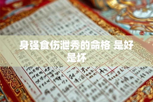 身强食伤泄秀的命格 是好是坏