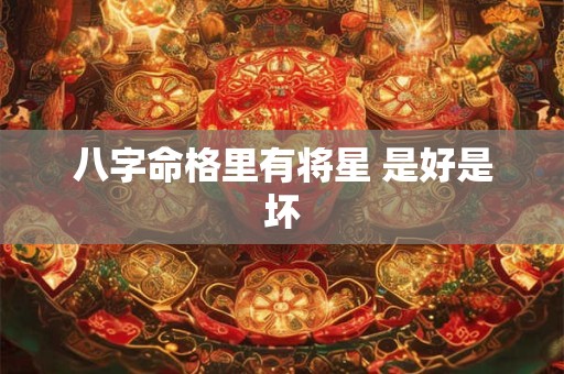 八字命格里有将星 是好是坏