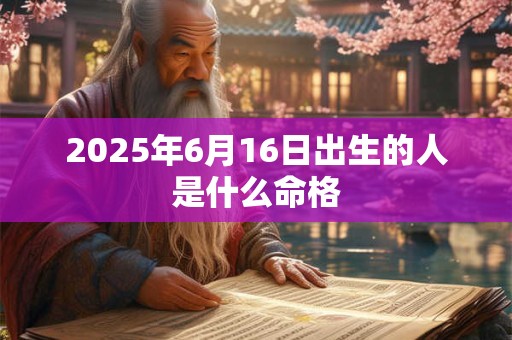 2025年6月16日出生的人是什么命格