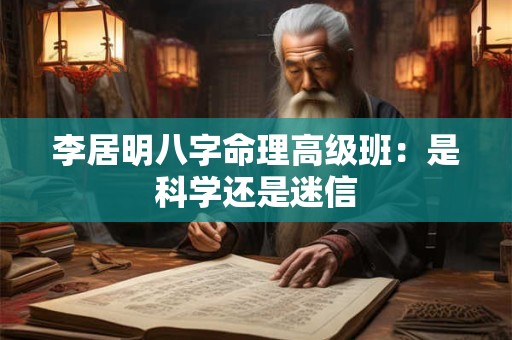 李居明八字命理高级班：是科学还是迷信