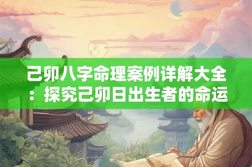 己卯八字命理案例详解大全：探究己卯日出生者的命运密码