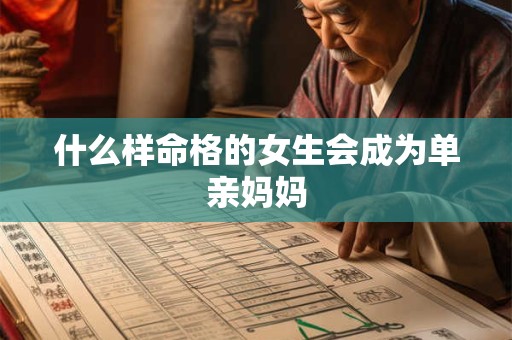什么样命格的女生会成为单亲妈妈