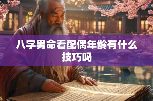 八字男命看配偶年龄有什么技巧吗