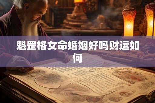 魁罡格女命婚姻好吗财运如何