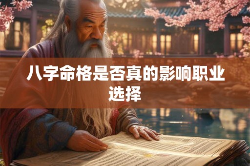 八字命格是否真的影响职业选择