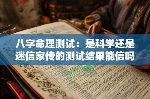 八字命理测试：是科学还是迷信家传的测试结果能信吗
