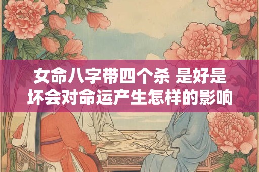 女命八字带四个杀 是好是坏会对命运产生怎样的影响