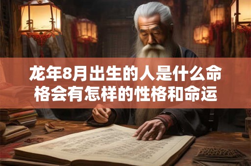 龙年8月出生的人是什么命格会有怎样的性格和命运
