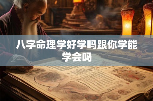 八字命理学好学吗跟你学能学会吗