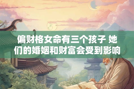 偏财格女命有三个孩子 她们的婚姻和财富会受到影响吗