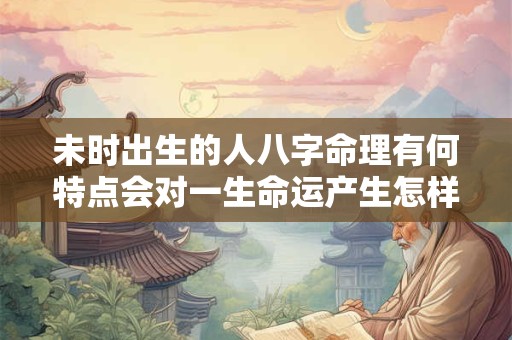 未时出生的人八字命理有何特点会对一生命运产生怎样的影响