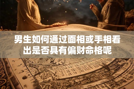男生如何通过面相或手相看出是否具有偏财命格呢